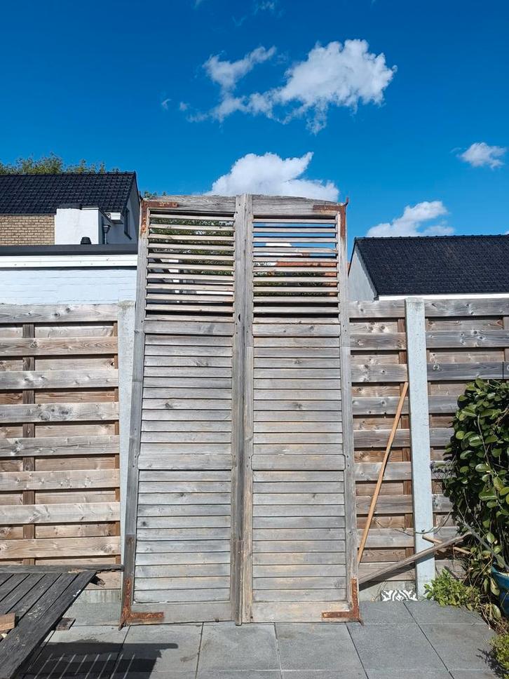 deurluiken - hout, Doe-het-zelf en Bouw, Deuren en Vliegenramen, Gebruikt, Hout, Ophalen