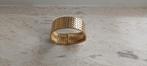 Vintage vergulde armband — groot tweekleurig gaas, Ophalen of Verzenden, Geel, Goud