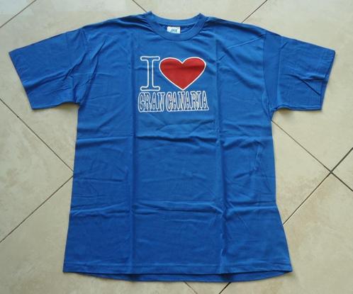 Nieuw blauw T-shirt met print I Love Gran Canaria (maat XXL), Vêtements | Hommes, Grandes tailles, Neuf, Chemise, Chemise, Bleu