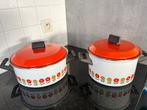 Kookpannen vintage oranje, Huis en Inrichting, Ophalen, Gebruikt