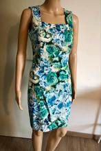 Retro jurk met blauw/groene engelenprint Moggy's (S) NIEUW, Kleding | Dames, Nieuw, Ophalen of Verzenden, Moggy's, Maat 36 (S)