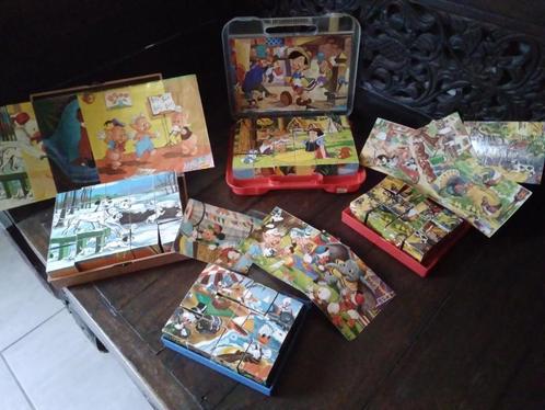 Vintage houten blokken cubes. 4 stuks!!!, Kinderen en Baby's, Speelgoed | Houten speelgoed, Gebruikt, Verzenden