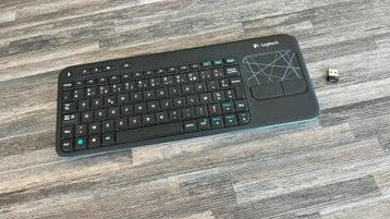 Logitech K400 Wireless AZERTY keyboard + touchpad, Enlèvement ou Envoi, Azerty, Utilisé