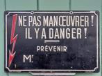 panneau d'affichage vintage en métal DANGER, Collections, Marques & Objets publicitaires, Comme neuf, Enlèvement ou Envoi, Panneau publicitaire