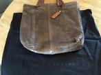 Handtas pythonleer Pauric Sweeney, Ophalen, Zo goed als nieuw, Bruin, Handtas