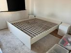 Bed frame met lattenbodem, Ophalen, Gebruikt, Wit, Tweepersoons