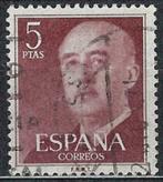 Spanje 1955-1958 - Yvert 867 - Generaal Francisco Franc (ST), Timbres & Monnaies, Timbres | Europe | Espagne, Affranchi, Envoi