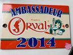 Orval émaillée plaque ambassadeur 2014, Collections, Marques & Objets publicitaires, Enlèvement, Comme neuf