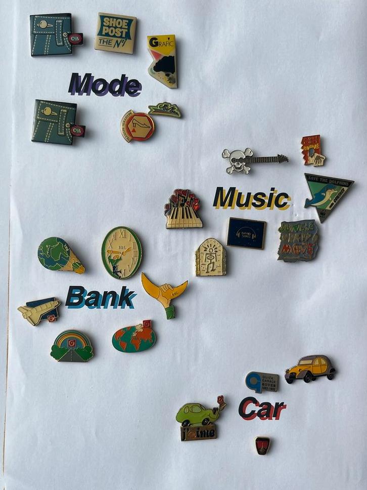 Pin’s vintage des 90’s, Verzamelen, Speldjes, Pins en Buttons, Zo goed als nieuw, Ophalen