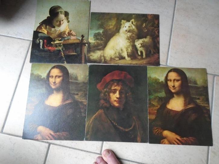 KARTONNEN STEUNPLAATJES „DELHAIZE” SCHILDERIJENCOLLECTIE, Antiek en Kunst, Antiek | Overige Antiek, Ophalen of Verzenden