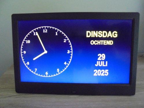 Digitale klok Dementieklok Analoge klok Smart  Groot model, Huis en Inrichting, Woonaccessoires | Klokken, Zo goed als nieuw, Wekker of Tafelklok