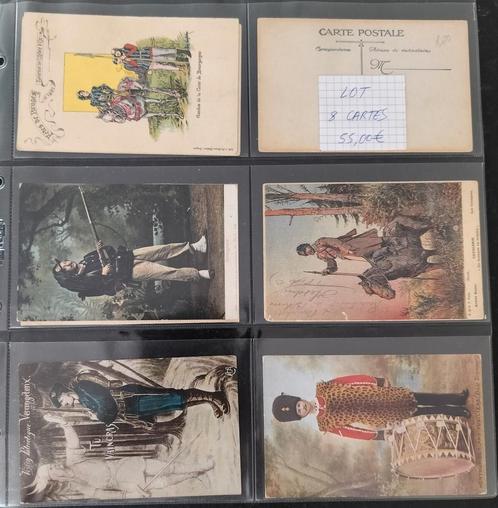 Set van 8 oude ansichtkaarten. Lees, Verzamelen, Postkaarten | Themakaarten, Klederdracht, Ophalen of Verzenden