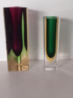 2 vintage murano sommerso vazen, Antiek en Kunst, Ophalen of Verzenden