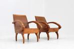 Set Vintage Mid Century houten fauteuils, Ophalen