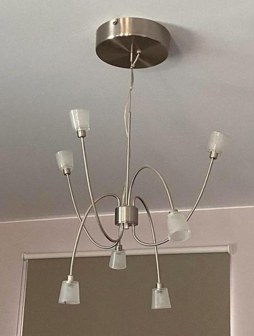 2 moderne hanglampen, Maison & Meubles, Lampes | Suspensions, Verre, Enlèvement