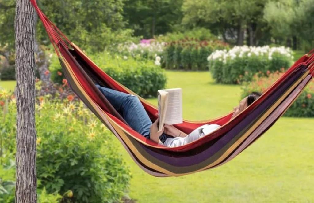 Lifa Garden Hangmat Regenboog – 100 x 200 cm – NIEUW, Opvouwbaar, Nieuw, Ophalen of Verzenden, Eenpersoons