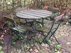 Antiek Bistro tuinset met 4 stoelen, Enlèvement, Salons de jardin