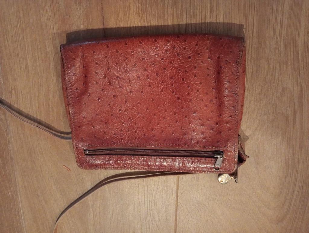 Struisvogel leren tasje - authentiek, Ophalen of Verzenden, Struisvogel, Avondtasje, Struisvogel