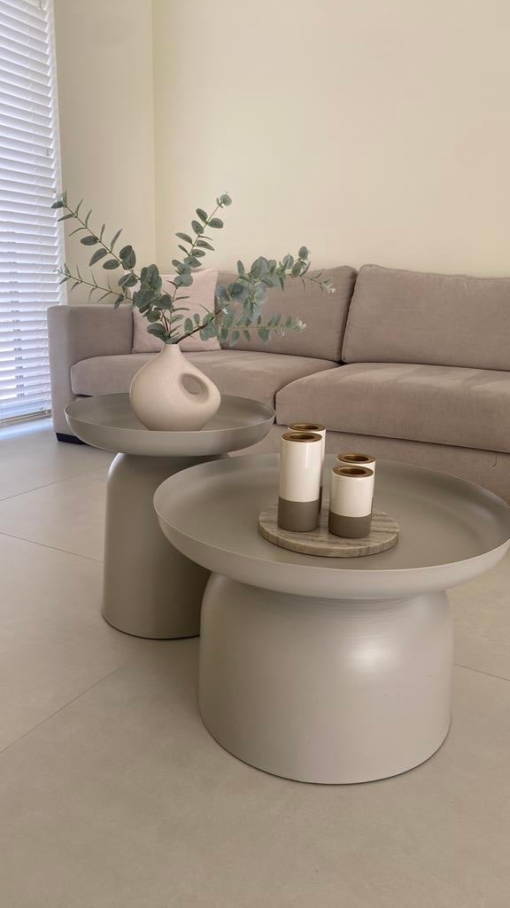 Salontafel set Greige kleur., Huis en Inrichting, Ophalen, Zo goed als nieuw