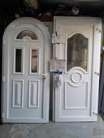 Porte pvc noir, blanc  Double vitrage complet.