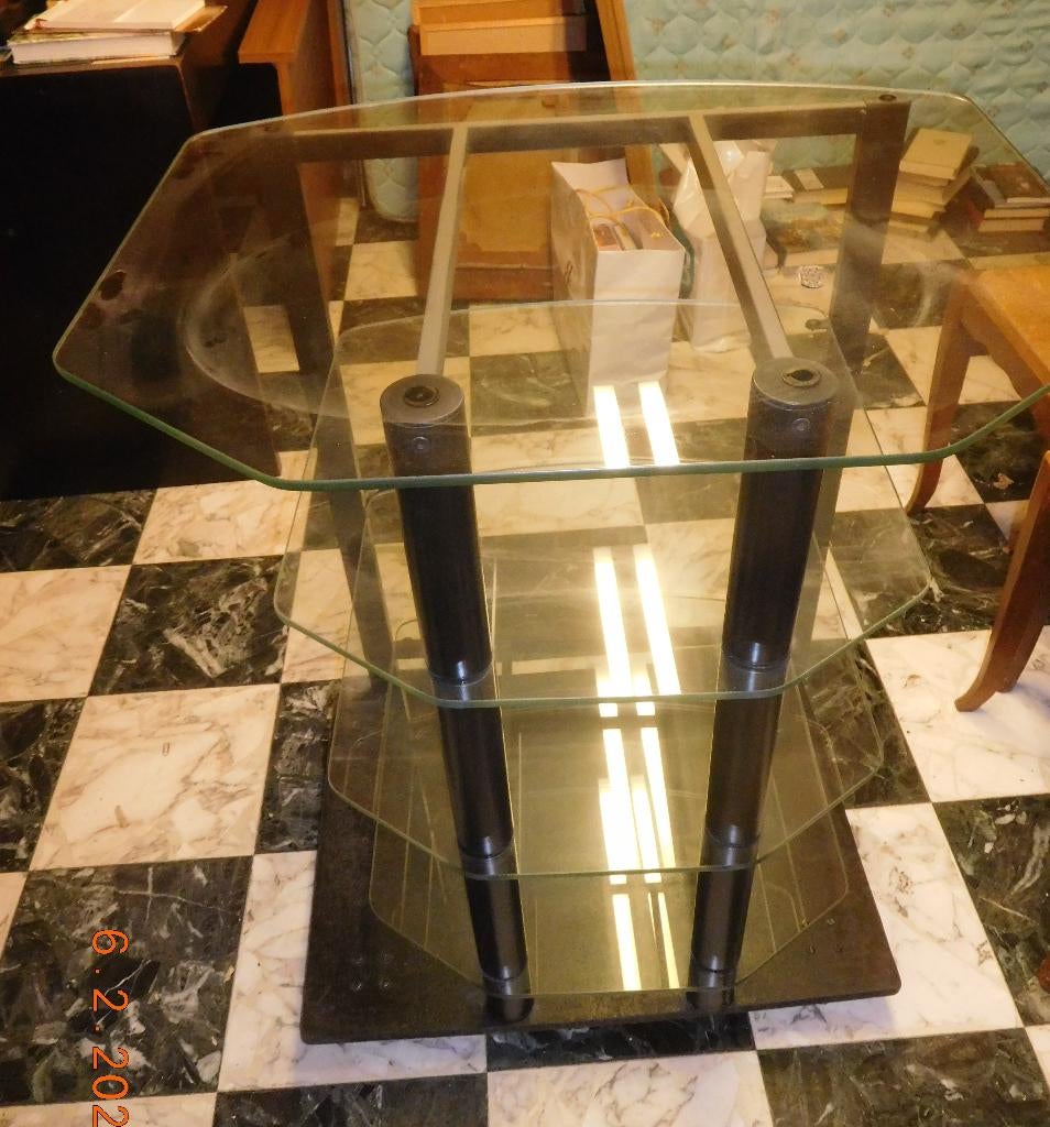 table de télévision, Verre, Moins de 100 cm, Enlèvement, Utilisé