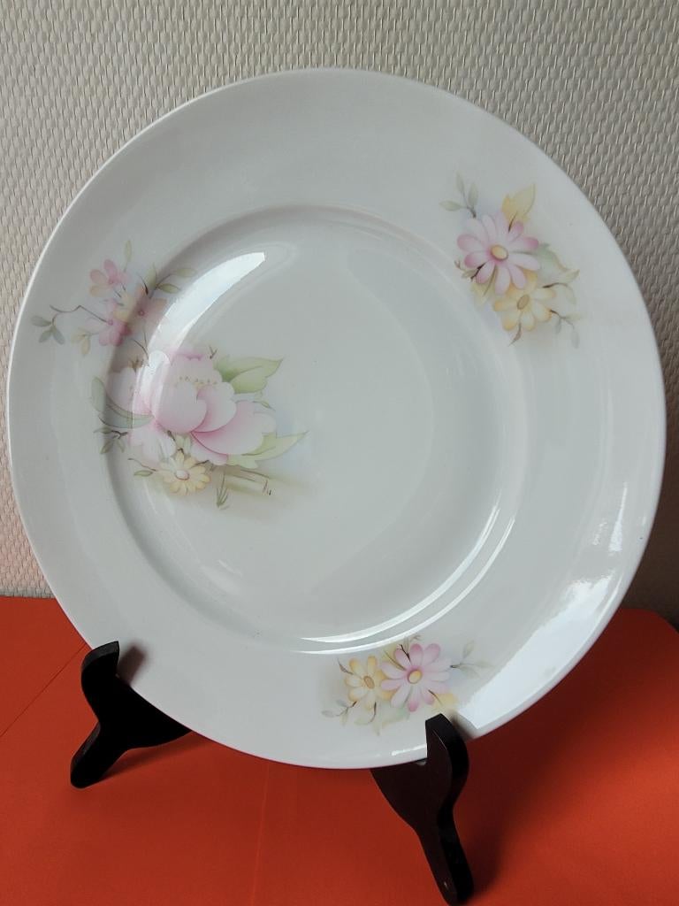 set14 borden diameter 25 cm. Porcel. Limoges Giraud vintage, Antiek en Kunst, Antiek | Porselein, Ophalen