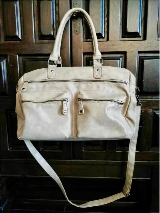 Handtas, groot model - JUST DREAMZ, Handtassen en Accessoires, Tassen | Damestassen, Zo goed als nieuw, Handtas, Beige, Ophalen of Verzenden