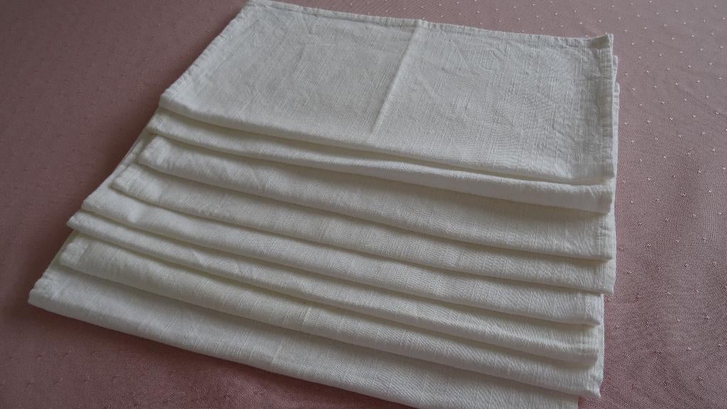 SERVIETTES 100 % COTON, Maison & Meubles, Cuisine | Linge de cuisine, Enlèvement ou Envoi, Comme neuf, Blanc, Autres types