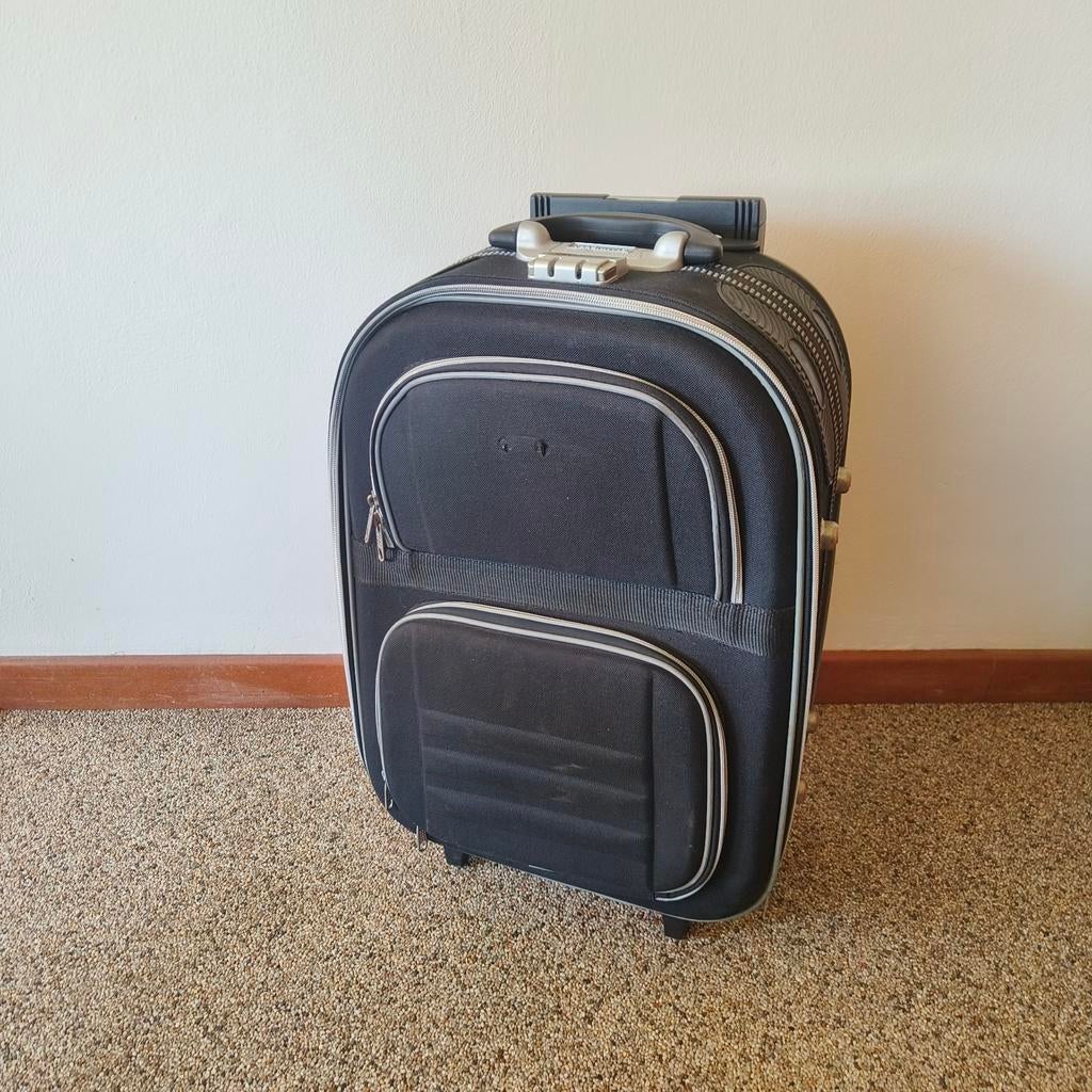 Magnifique étui à main/valise noir en textile robuste, Enlèvement ou Envoi, Poignée extensible