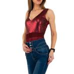 GLO-STORY rood bodysuit S/M, Verzenden, Rood, Body of Korset