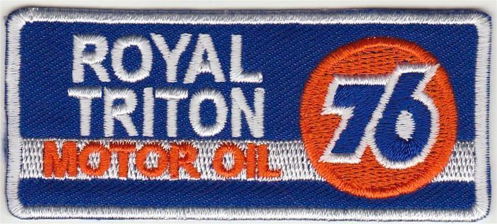 Royal Triton 76 Motor Oil stoffen opstrijk patch embleem #6, Motoren, Accessoires | Stickers, Verzenden