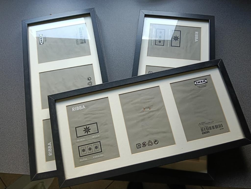 3 kaders Ribba Ikea, Ophalen, Decoratieobject, Klassiek, Zo goed als nieuw