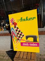 Groot Anker naaimachines reclamebord XL, Ophalen, Gebruikt, Reclamebord