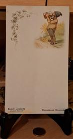 Ancienne carte publicitaire Elixir d'Anvers. Champagne Shiel, Collections, Enlèvement ou Envoi