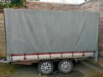 Ongeremde aluminium dubbelas aanhangwagen met huif., Enlèvement, Utilisé