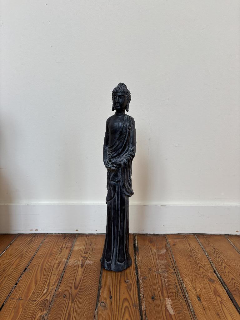 Boeddha beeld zwart, Antiek en Kunst, Ophalen, Beeld, Zwart
