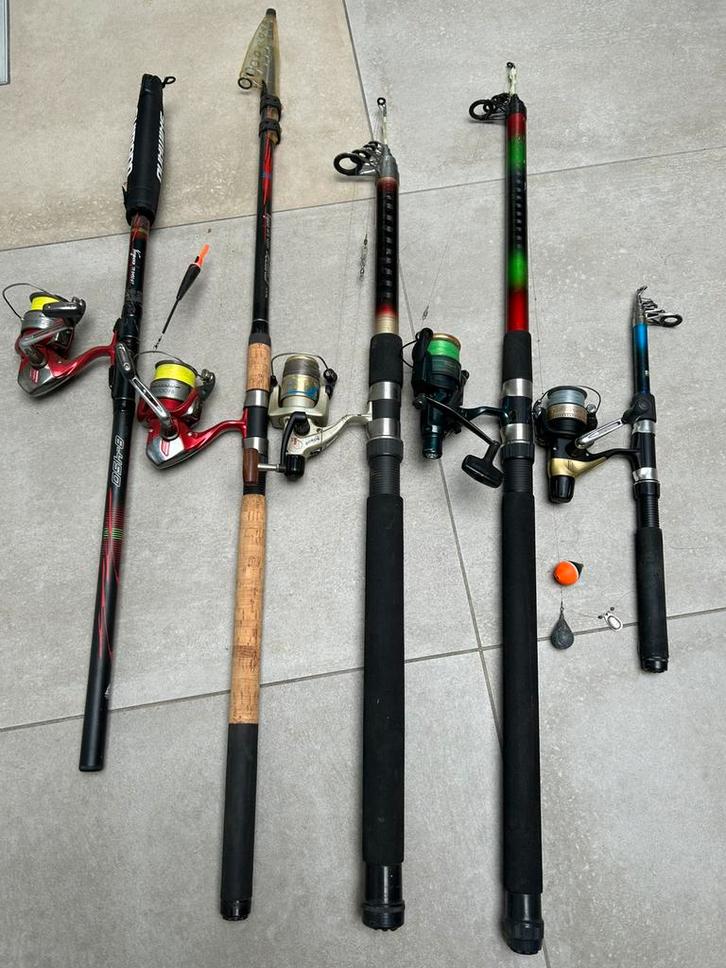 Hengels, molens, visstoel, hengelsteunen, Watersport en Boten, Hengelsport | Algemeen, Gebruikt, Molen, Ophalen