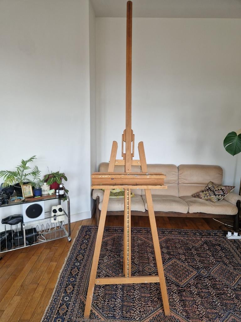 Grand chevalet ancien en bois, Enlèvement, Chevalet