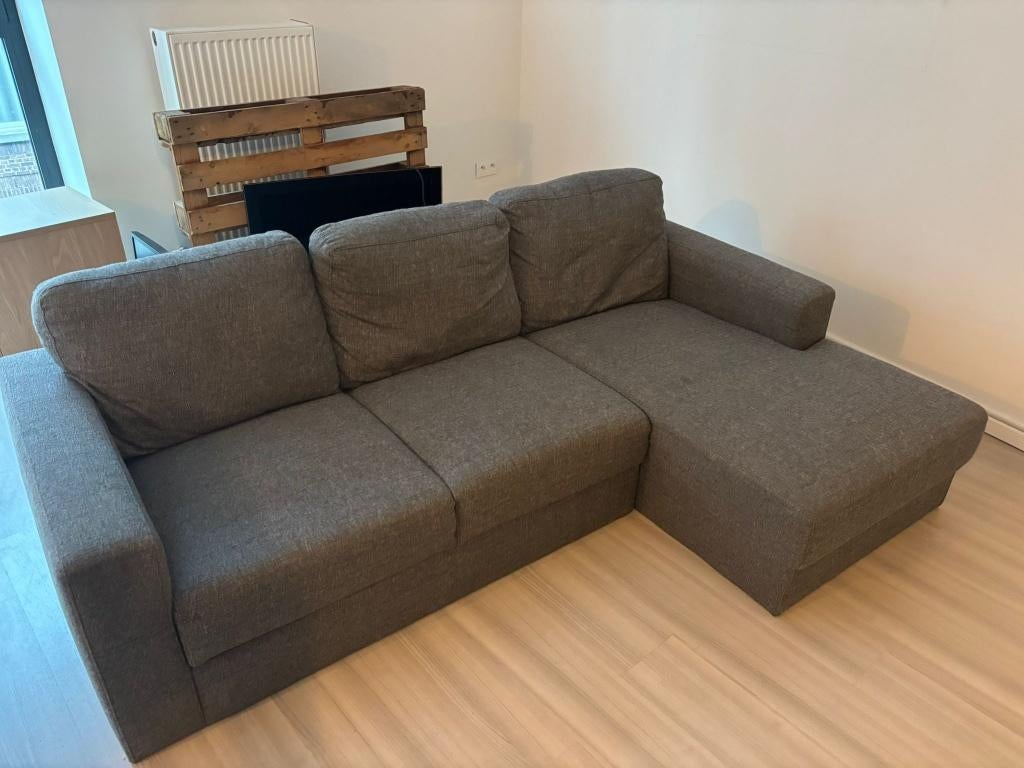 Grijze Hoekzetel, Huis en Inrichting, Ophalen, Gebruikt, Stof