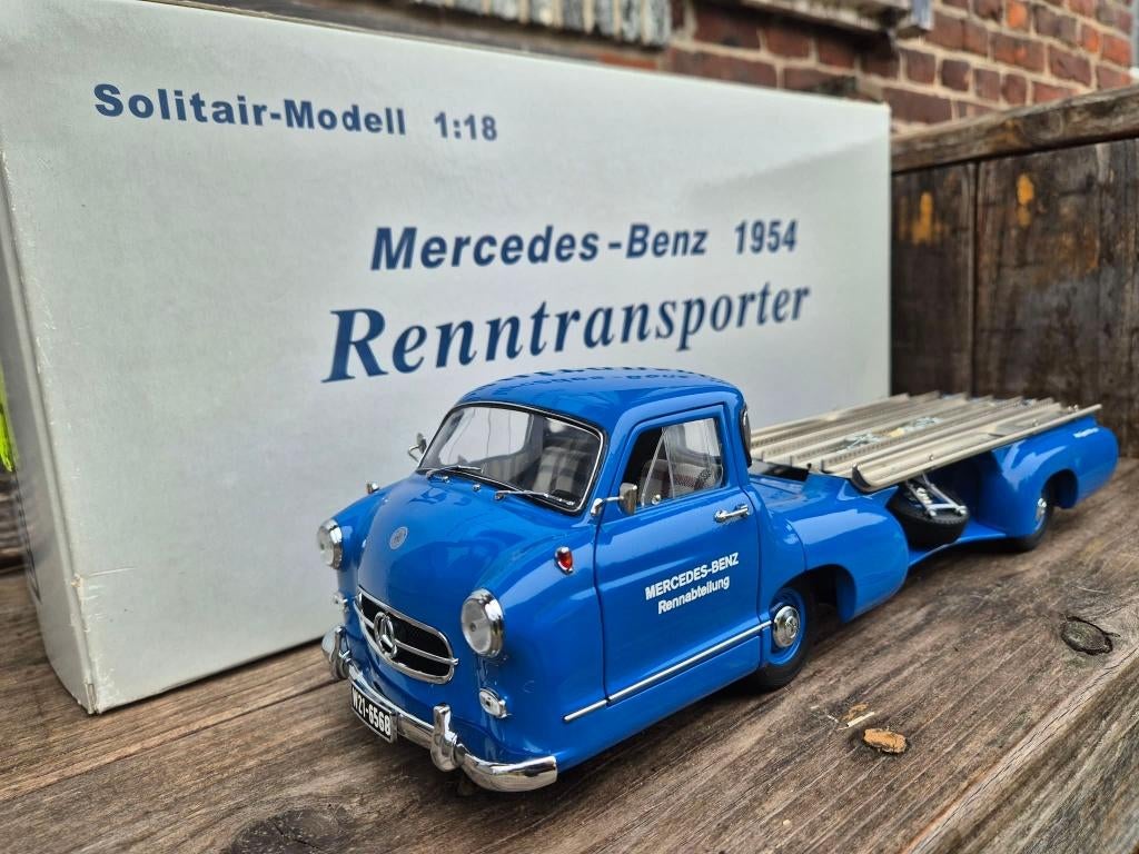Mercedes Benz renntransporter CMC 1/18, Hobby en Vrije tijd, Ophalen of Verzenden, Nieuw, Auto, Overige merken
