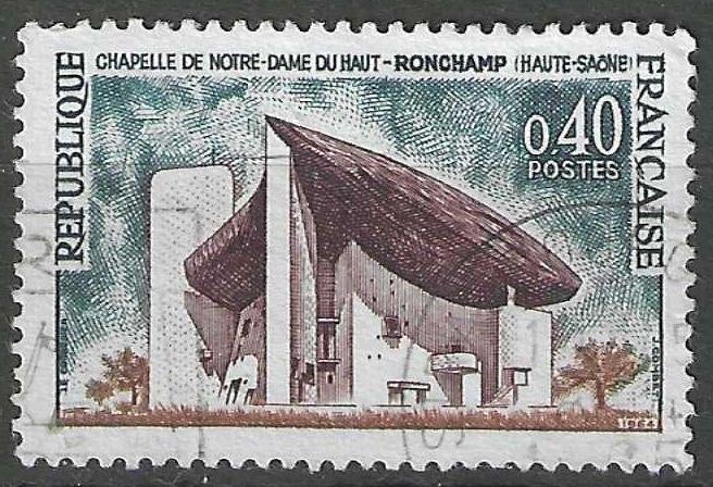 France 1965 - Yvert 1435 - Notre-Dame de Ronchamp (ST), Envoi, Affranchi