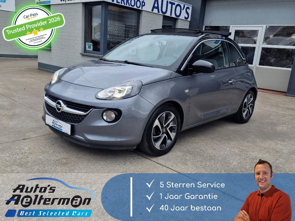 Opel Adam 1.4i Open Air  * HALF LEDER * AIRCO * CRUISE, Autos, Cuir, Argent ou Gris, https://public.car-pass.be/vhr/ccf40357-9cb0-4c18-bd57-99019fcfe63c