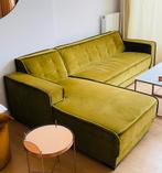 Canapé 3 places en velours avec chaise longue, Huis en Inrichting, Ophalen, 250 tot 300 cm, Gebruikt, Driepersoons