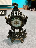 Bronzen antieke olielamp en staande klok, Antiek en Kunst, Antiek | Brons en Koper, Ophalen, Brons