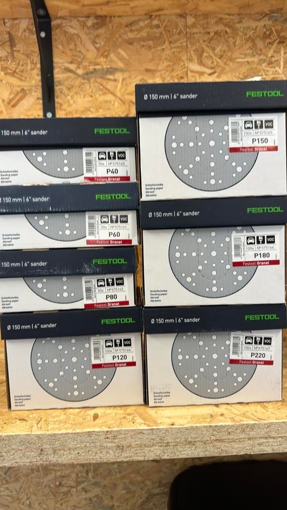 Festool granat schuurpapier, Ophalen, Nieuw