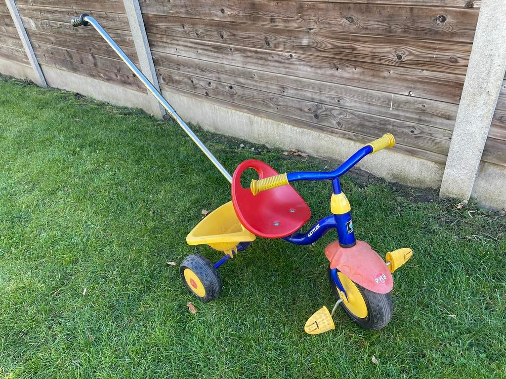 Driewieler Kettler met duwstang., Ophalen, Gebruikt, Duwstang