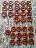 Oude, mooie bruin-oranje knopen., Hobby & Loisirs créatifs, Couture & Fournitures, Enlèvement