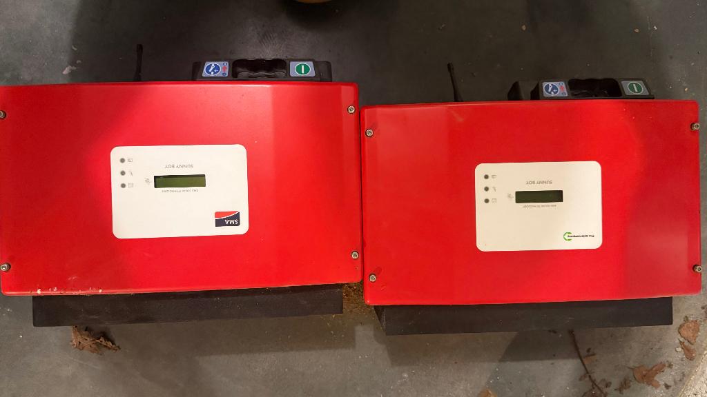 18 panneaux PV SolarWorld Poly225 + 2 onduleurs SMA SunnyBoy, Ophalen, Gebruikt, Compleet systeem, 200 wattpiek of meer