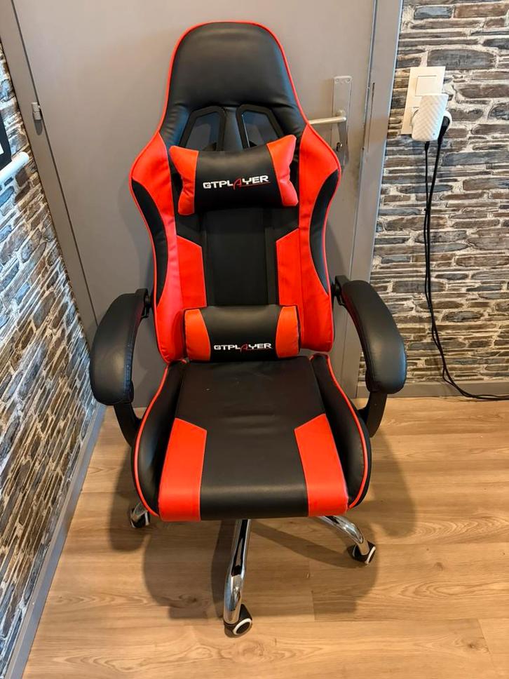 Chaise gaming, Maison & Meubles, Chaises de bureau, Comme neuf, Chaise de bureau, Rouge, Ergonomique, Enlèvement