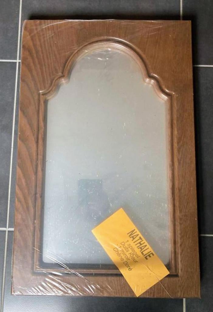 Nieuwe Eiken Wandspiegel (Goud Eiken), Antiek en Kunst, Ophalen, Overige vormen, 50 tot 100 cm, Minder dan 100 cm
